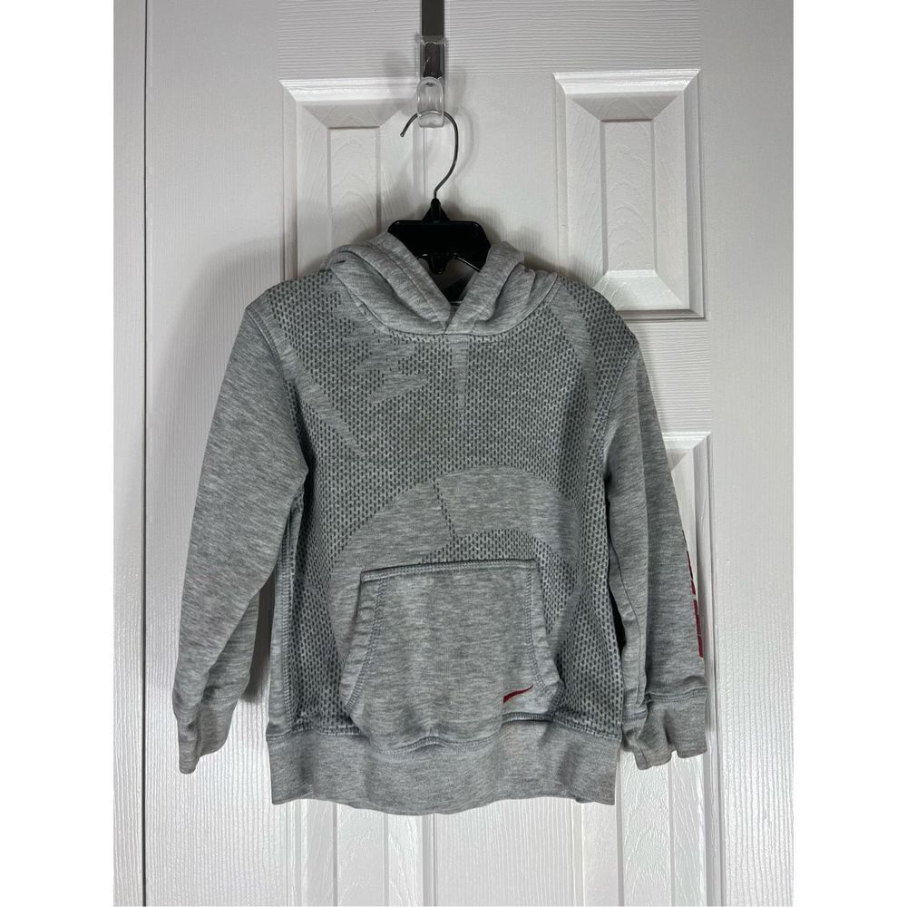 Nike Boys Grey Hooded Sweatshirt Size 4